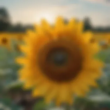 Sunflower field painting capturing the essence of beauty and resilience