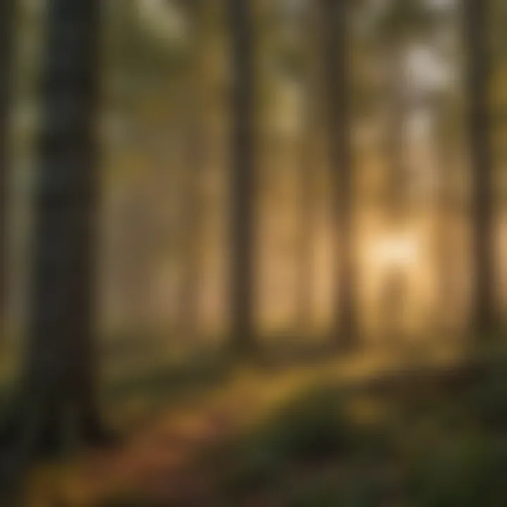 Sunlight Filtering Through Canopy in American Forests