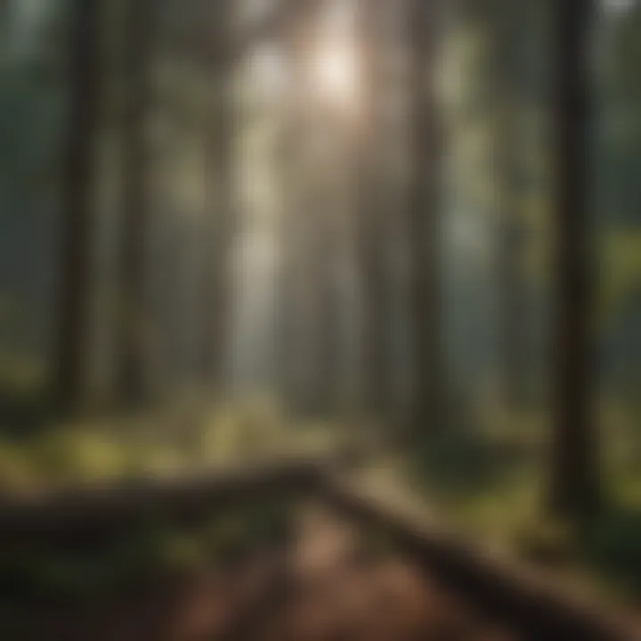 Sunlight Filtering Through Canopy in Logging Area