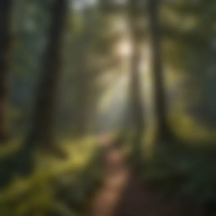 Sunlight Filtering Through Dense Canopy in American Forests