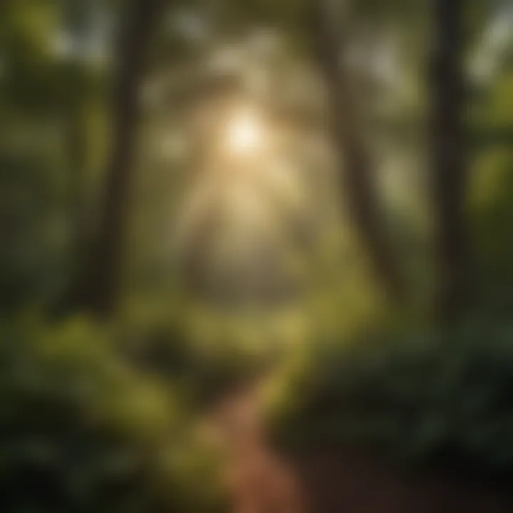 Sunlight Filtering Through Dense Foliage