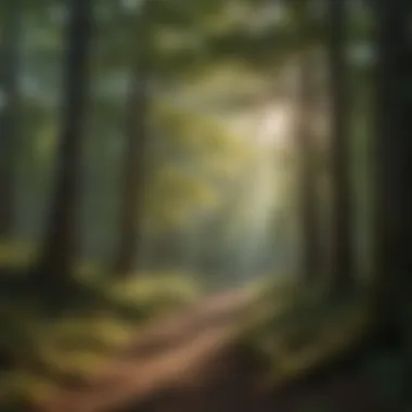 Nature's Luminescence: Canopy Brilliance Sunlight Filtering Through a Dense Forest Canopy