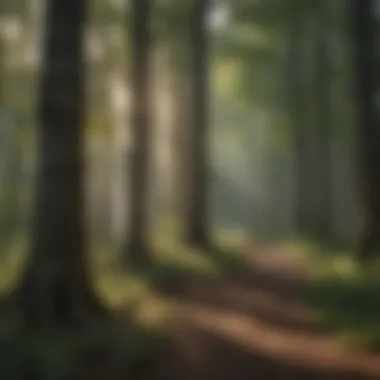 Sunlight Filtering Through Dense Forest