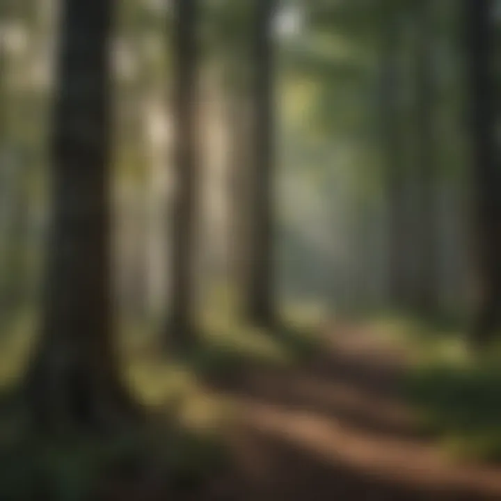 Sunlight Filtering Through Dense Forest