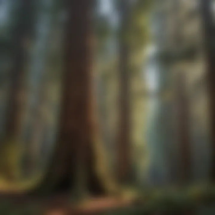 Sunlit Redwood Forest Canopy