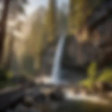 Dawn's Embrace: Sunrise Illuminating Tokopah Falls Sunrise Illuminating Tokopah Falls