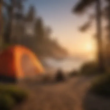 Coastal Sunrise Serenity Campers enjoying sunrise over Santa Cruz coastline