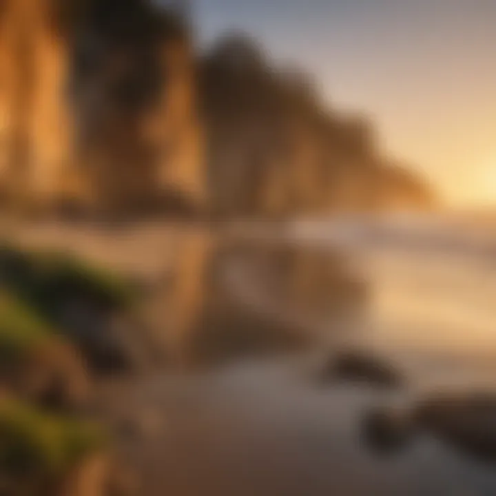 Golden Hour on Coastal Cliffs Sunset Glow Over Coastal Cliffs