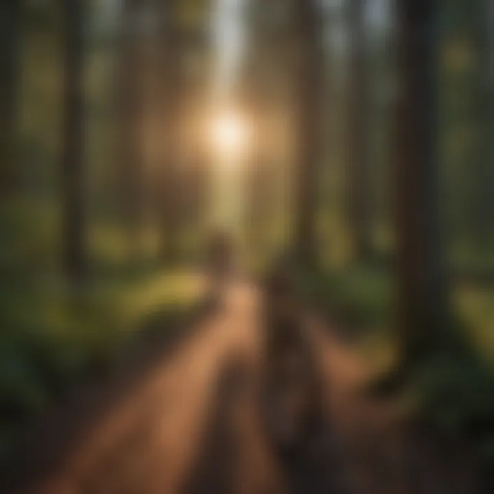 Sunset Glow Over Hiawatha Mountain Bike Trail