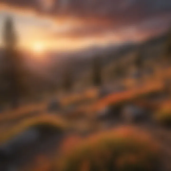 Sunset Glow Over Intermountain Landscape