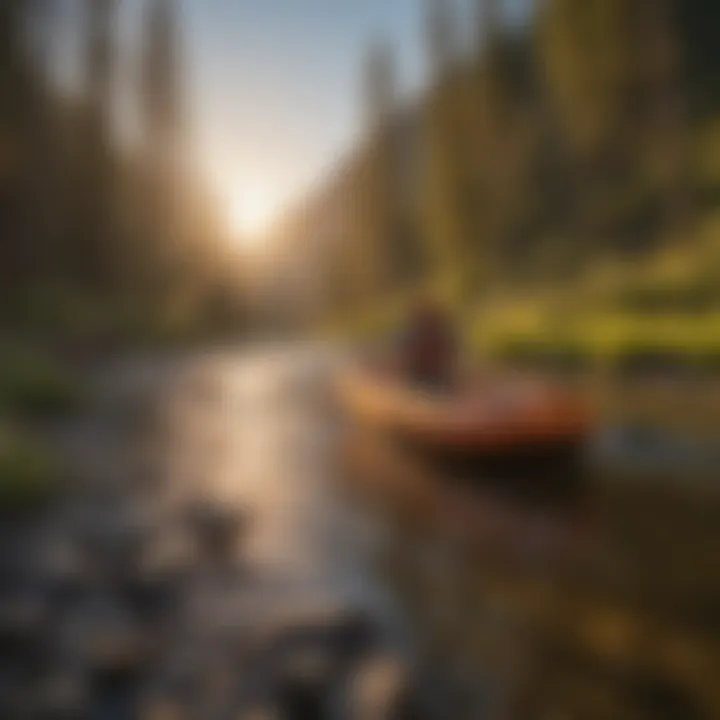 Golden Hour Serenity Sunset Glow on John Day River Waters