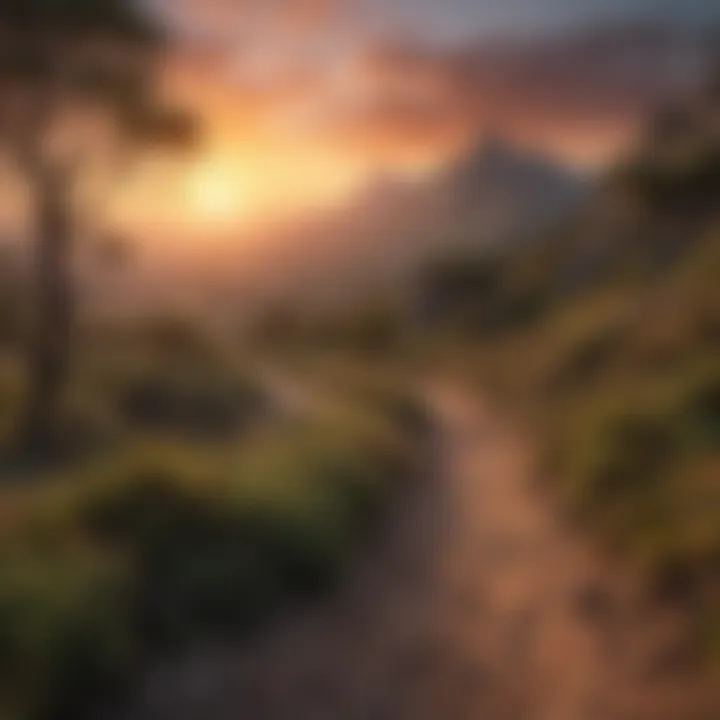 Sunset Glow Over Table Mountain Trails Sunset Glow Over Table Mountain Trails