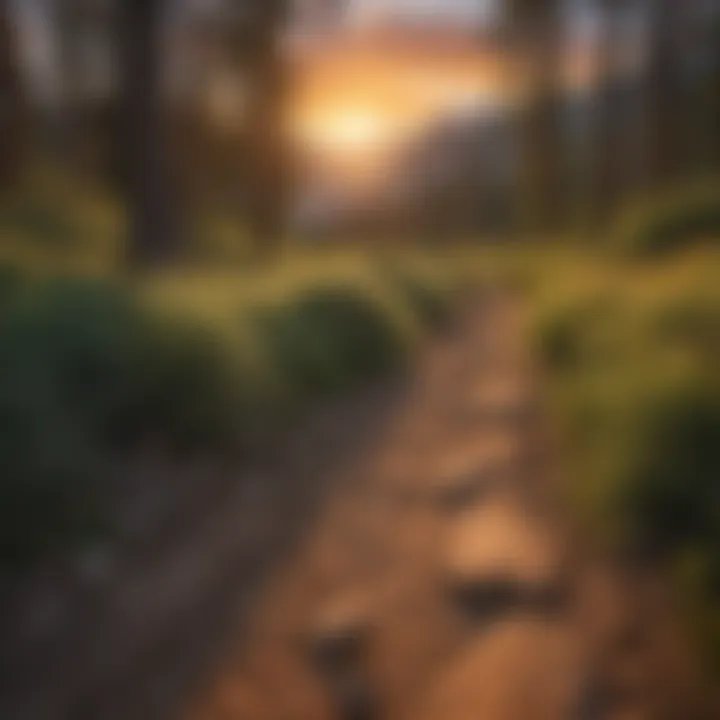 Sunset casting golden hues over the Colorado Trail