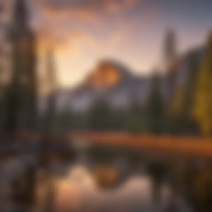 Sunset at Half Dome Sunset over Half Dome in Yosemite National Park