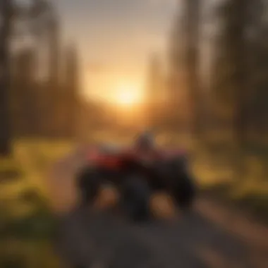 Golden Hour Adventure Spectacular sunset over ATV trails in Clark County