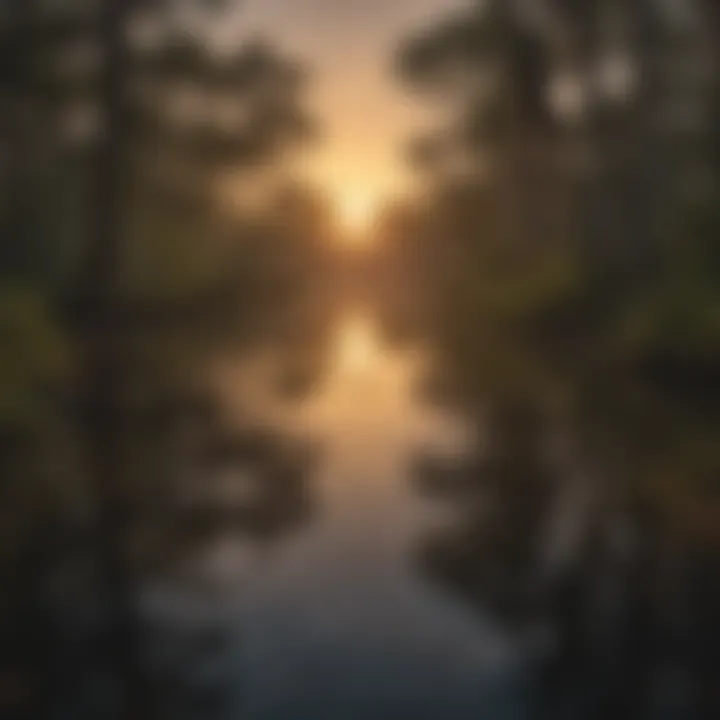 Sunset Over a Bayou in Louisiana