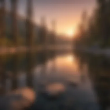 Sunset Over Crystal Clear Lake in Sequoia National Forest