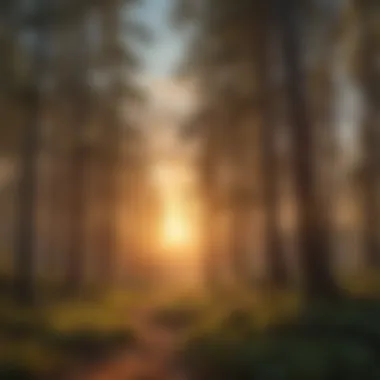 Sunset Over Forest Canopy