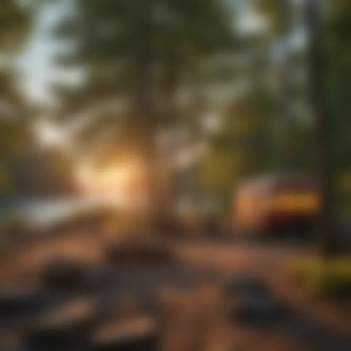 Sunset over Grand Island Campground