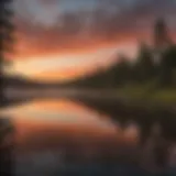 Sunset over Hog Back Lake Campground