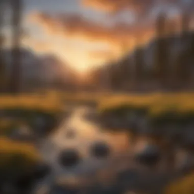 Golden Hour Majesty Sunset over Mountain Range in Mammoth Lakes