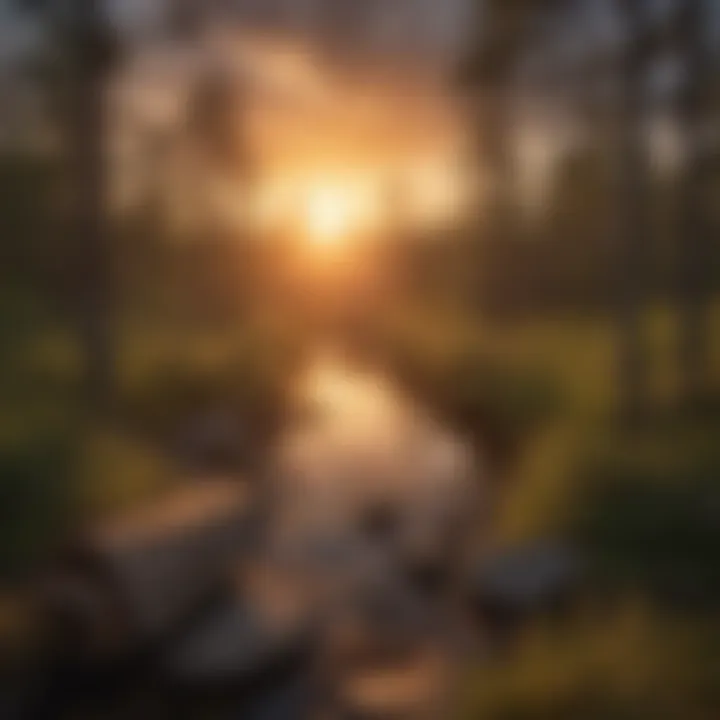 Sunset Over Texas National Forest Landscape Sunset Over Texas National Forest Landscape