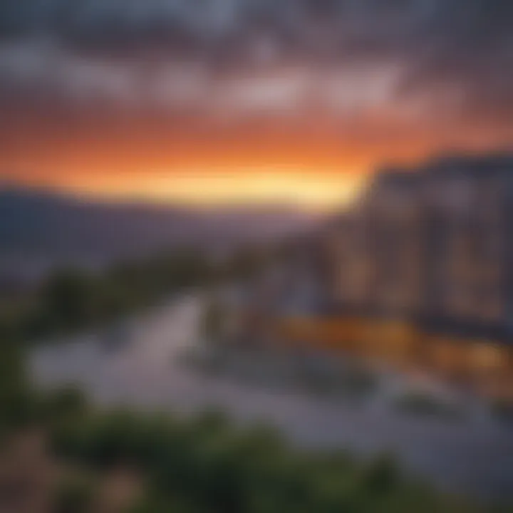 Sunset Over West Coast Hotel in Wenatchee Sunset Over West Coast Hotel in Wenatchee