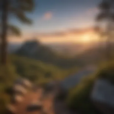 Sunset Overlooking Castle Rock Trail