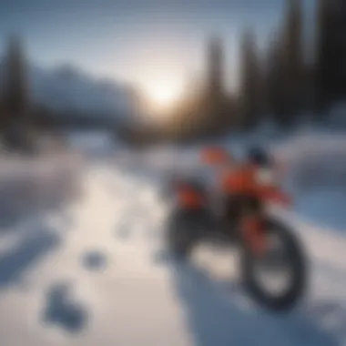 Sunset over a serene snow-covered valley in Utah