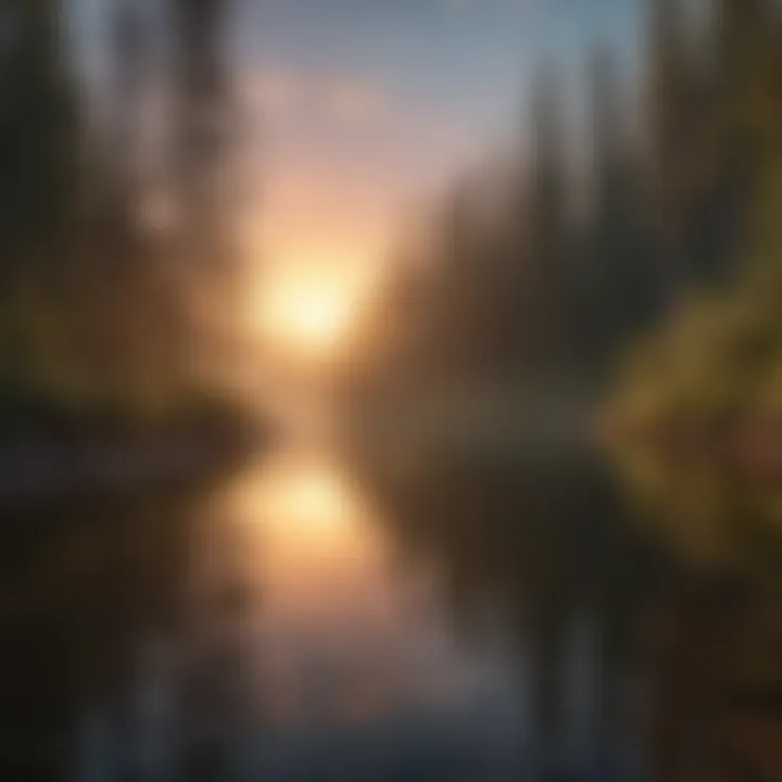 Sunset over the serene waters of Upper Lake, CA