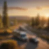 Sunset over Snake River RV Park