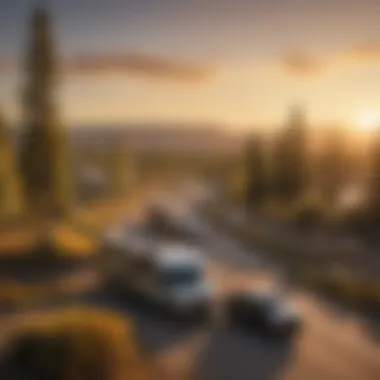 Sunset over Snake River RV Park