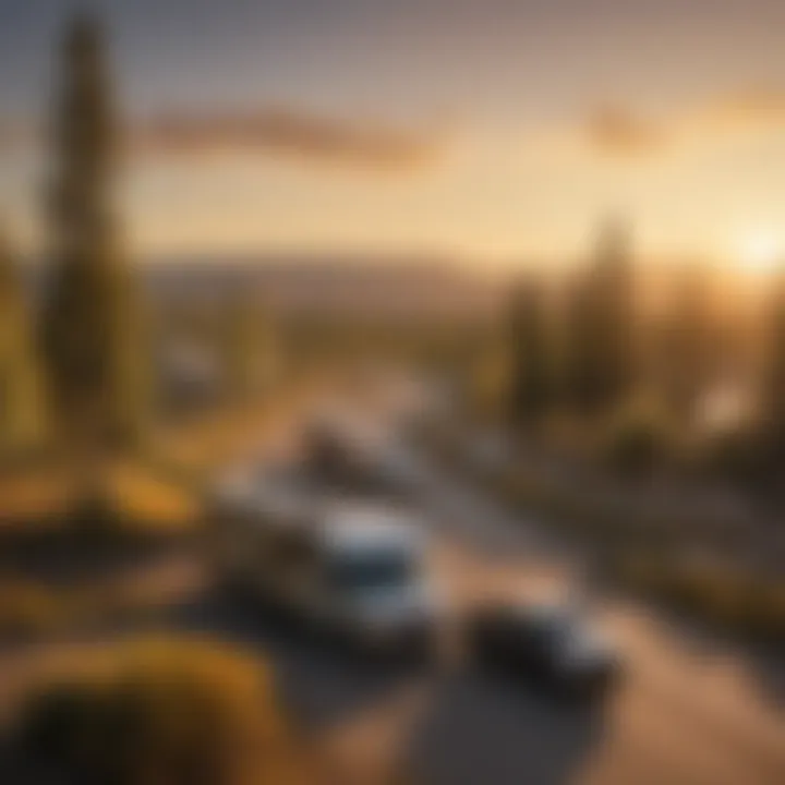 Sunset over Snake River RV Park