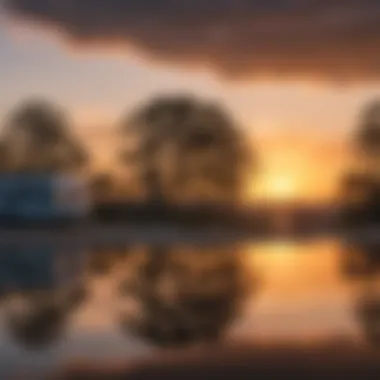 Breathtaking Sunset at RV Park Charming sunset view from an RV park in Emerald Isle NC