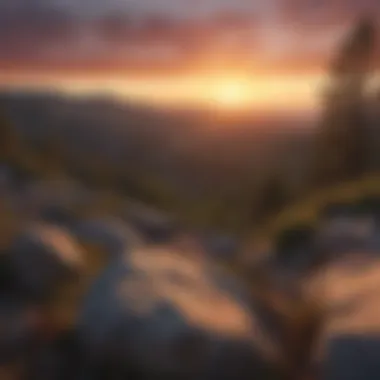 Breathtaking Sunset View from Hilltop in California OHV Park Breathtaking Sunset View from Hilltop in California OHV Park