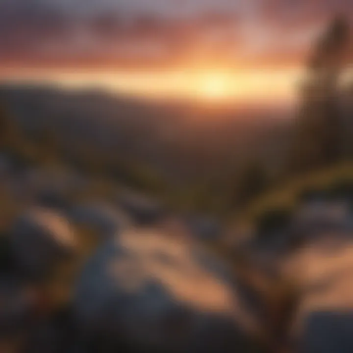 Breathtaking Sunset View from Hilltop in California OHV Park Breathtaking Sunset View from Hilltop in California OHV Park