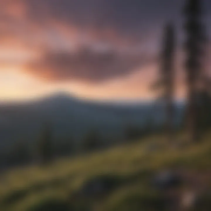 Sunset view from Mt. Bachelor summit