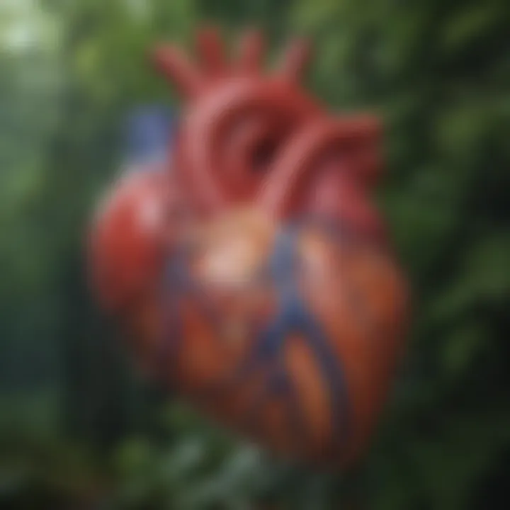 Diagram illustrating the anatomy of the heart with a focus on murmurs