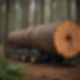 Harvested timber in sustainable forestry initiative