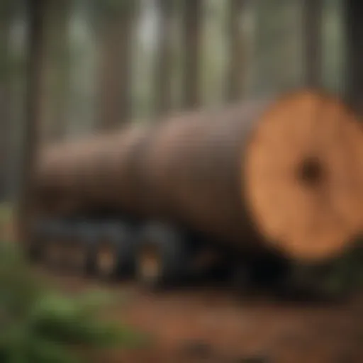 Harvested timber in sustainable forestry initiative