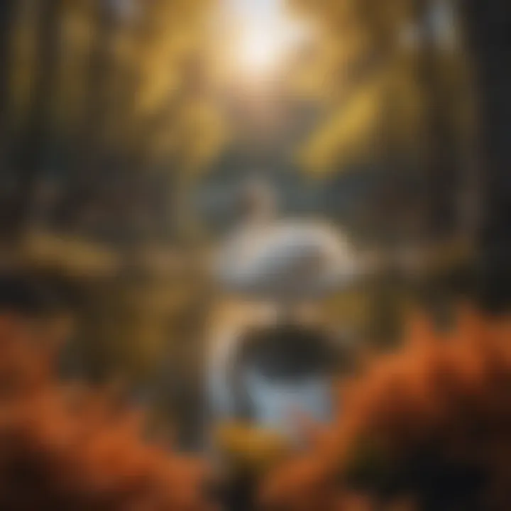 Vibrant wildlife at Swan Lake showcasing unique biodiversity