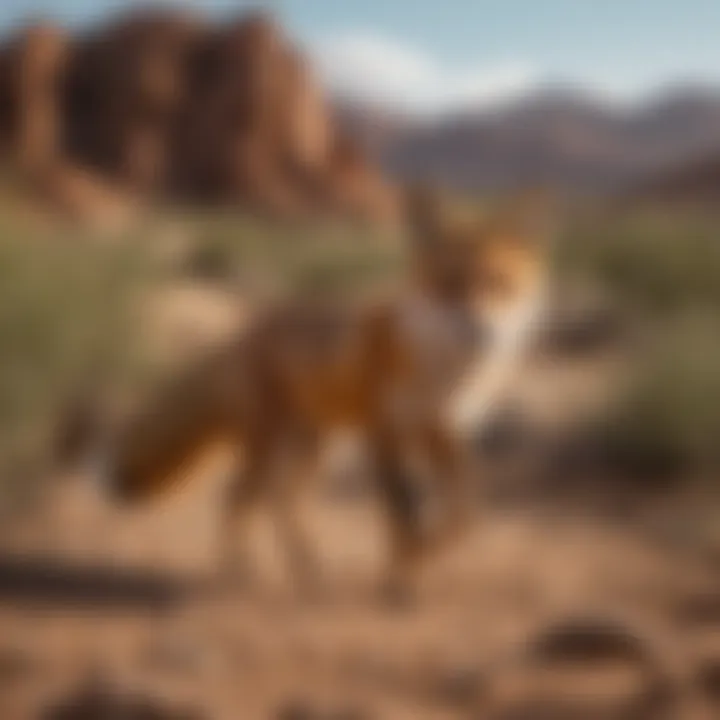 Swift Fox Against a Desert Background