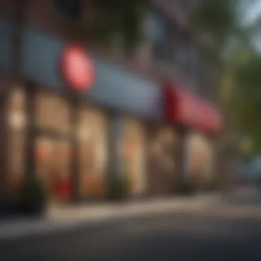 Modern Target storefront showcasing urban ambiance Stylish Target storefront in urban setting