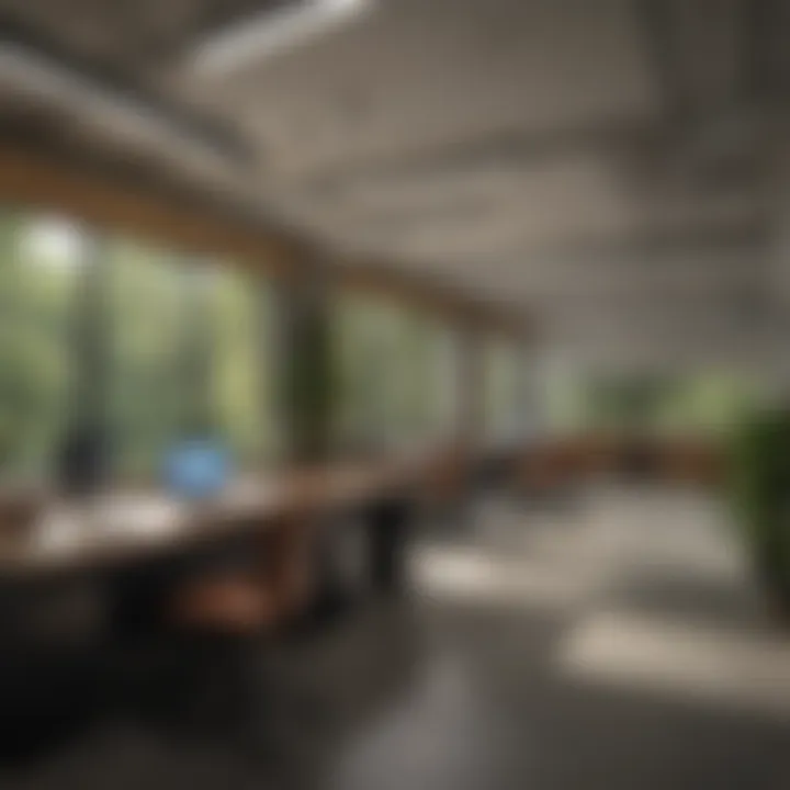 Tech startup office interior in Graham, NC