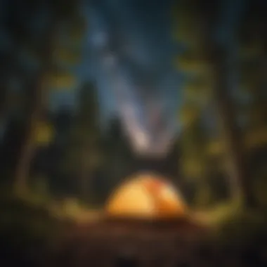 Starry Nights: Camping under the Forest Canopy Tent under the Starry Sky in Allegheny National Forest