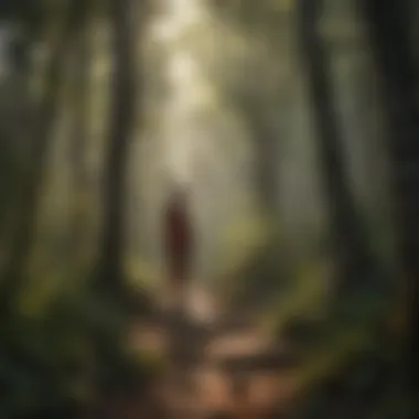 An artistic depiction of Cherokee beliefs intertwined with nature and conservation efforts