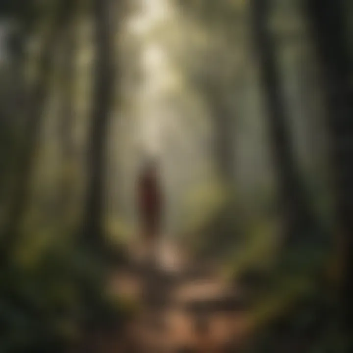 An artistic depiction of Cherokee beliefs intertwined with nature and conservation efforts