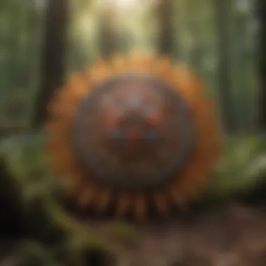 A vibrant representation of Cherokee cultural symbols and artifacts