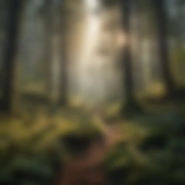 The Diverse Ecosystem of Forests A serene forest landscape showcasing diverse flora and fauna