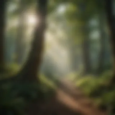 A forest canopy showcasing nitrogen cycling